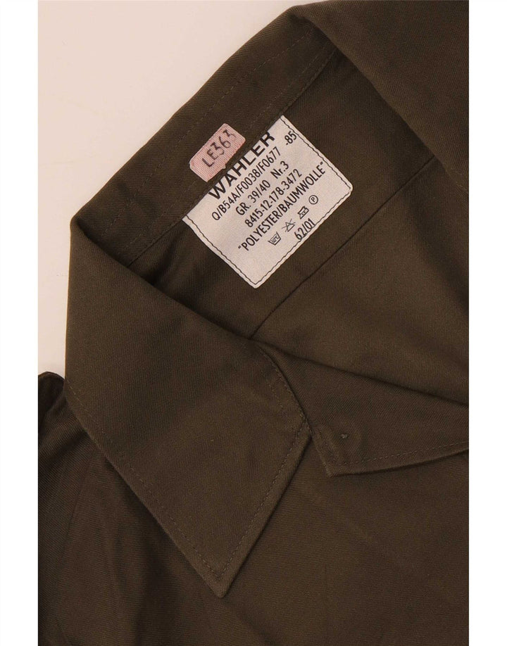Vintage Ανδρικό Στρατιωτικό Πουκάμισο Μέγεθος 39/40 Medium Khaki Polyester