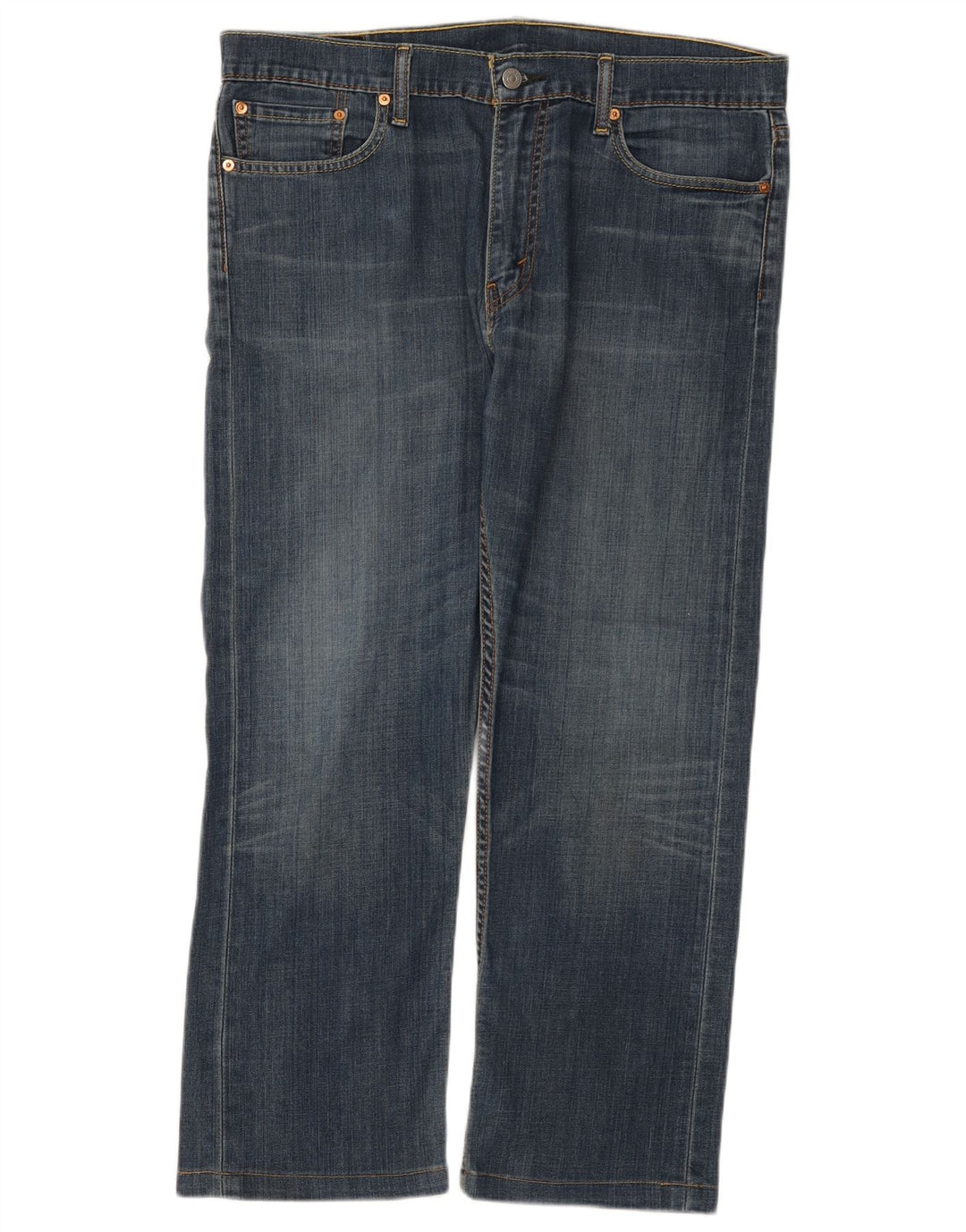 Levi's Mens 504 Straight Jeans W36 L27 Μπλε βαμβακερό