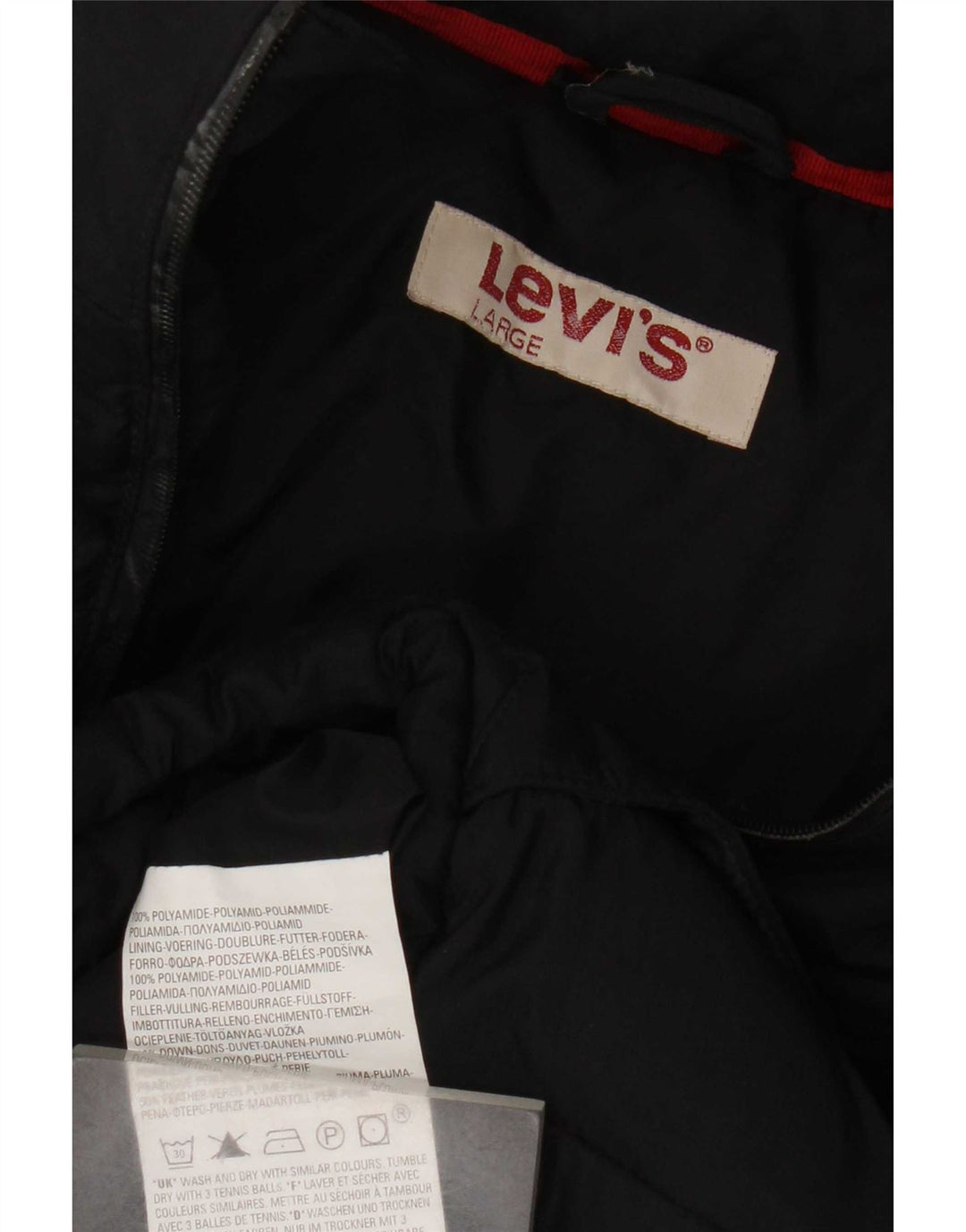 Levi's Mens Hooded Gilet Gilet UK 40 Large Black Polyamide