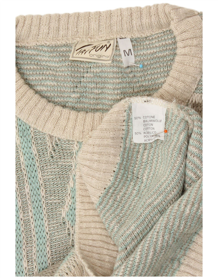 Ανδρικό πουλόβερ Taifun Crew Neck Jumper Μεσαίο τιρκουάζ γεωμετρικό βαμβάκι