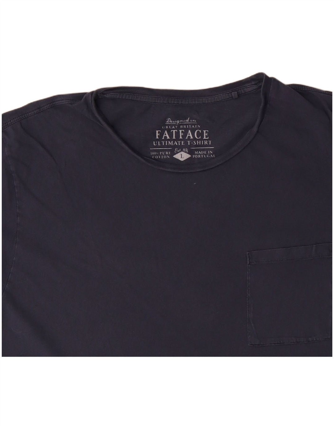 FAT FACE Ανδρικό T-Shirt Top μεγάλο μπλε βαμβακερό