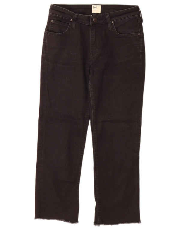 Lee Womens Marion Straight Jeans W27 L25 Μαύρο βαμβακερό