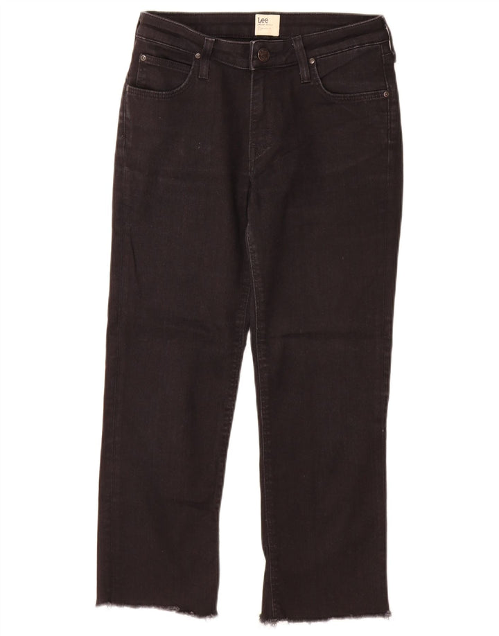 Lee Womens Marion Straight Jeans W27 L25 Μαύρο βαμβακερό