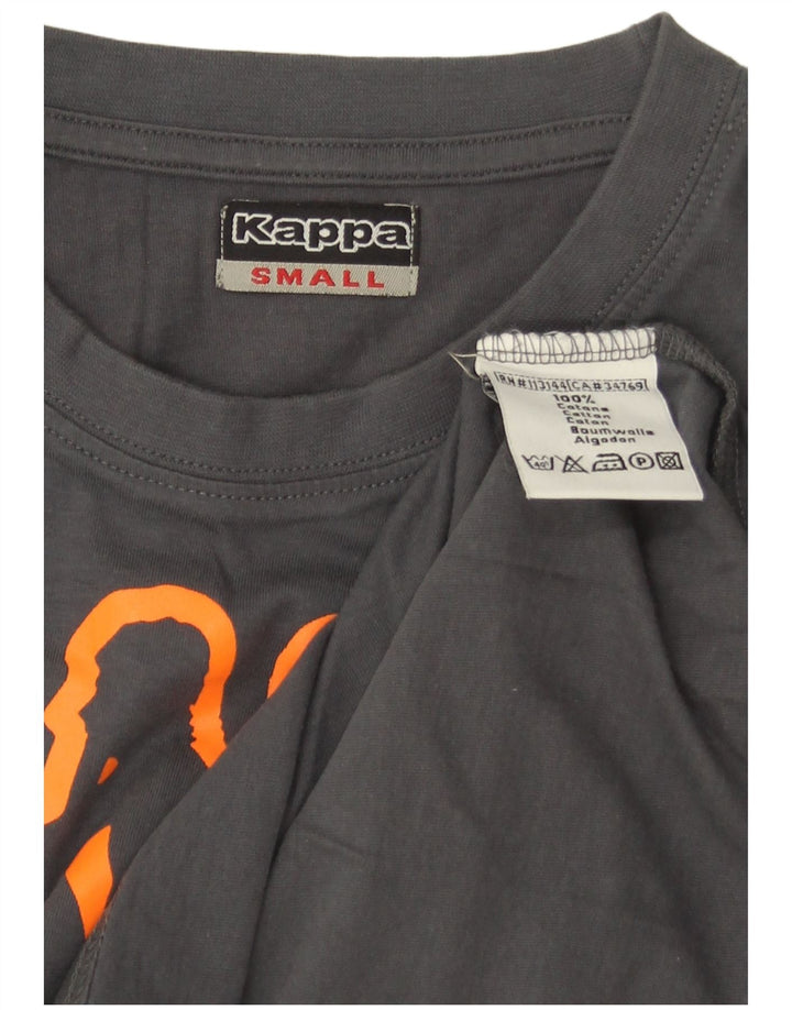 Kappa Ανδρικό γραφικό T-Shirt Top Μικρό γκρι βαμβακερό