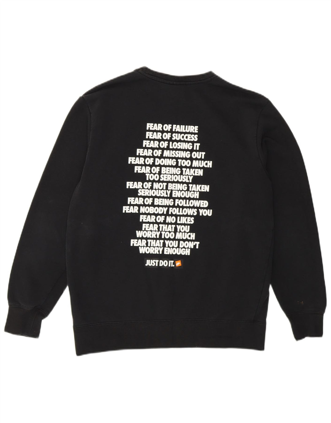 Ανδρικό γραφικό φούτερ NIKE Jumper XS Μαύρο βαμβακερό