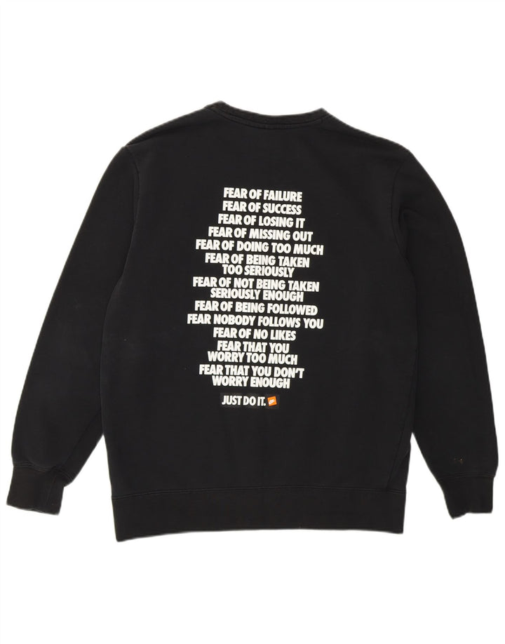 Ανδρικό γραφικό φούτερ NIKE Jumper XS Μαύρο βαμβακερό