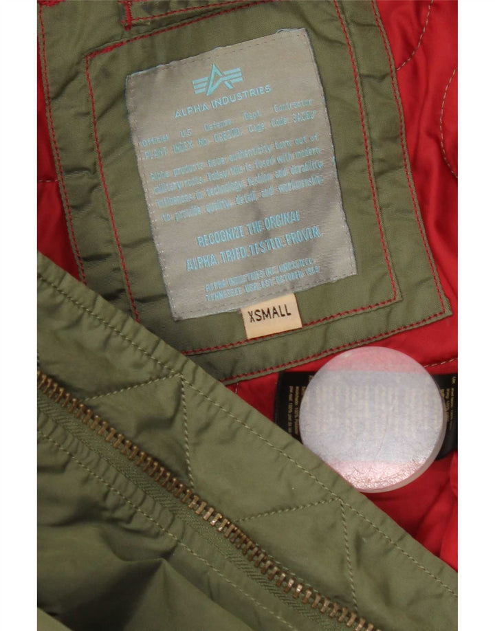Alpha Industries Γυναικείο Graphic Bomber Jacket UK 6 XS Green Nylon