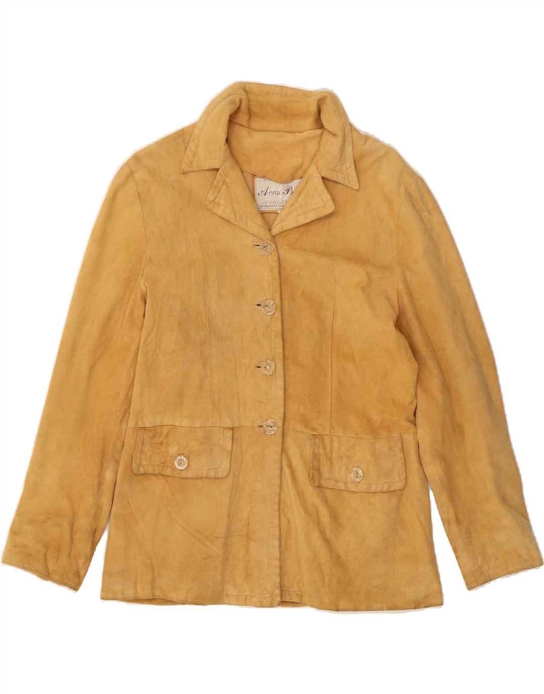 VINTAGE Womens Oversized Bomber Jacket UK 10 Small Beige Vintage Vintage and Second-Hand Vintage from Messina Hembry 