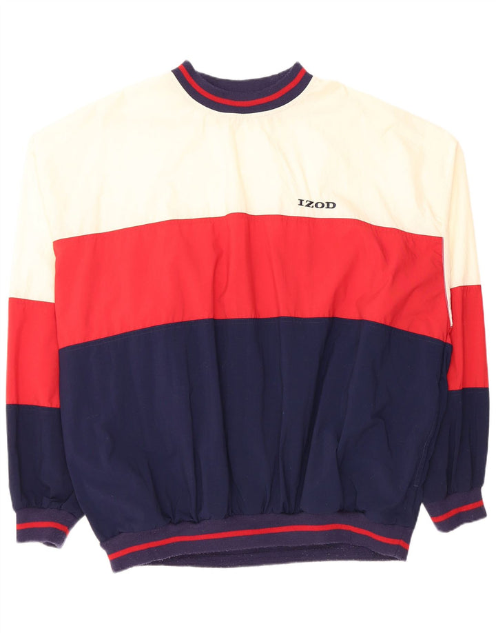 Ανδρική φόρμα πουλόβερ Izod Top XL Navy Blue Colorblock Nylon