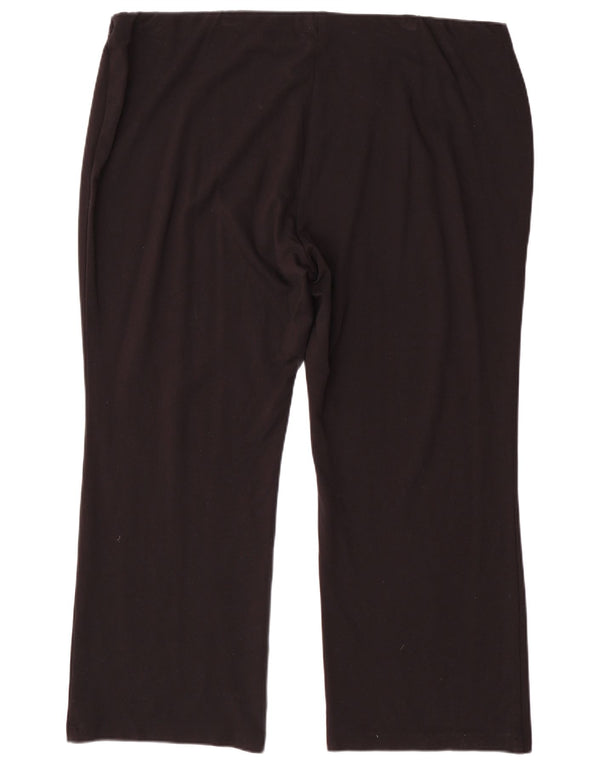 Marks & Spencer Γυναικεία Bootcut Casual Παντελόνι UK 22 3XL W44 L30 Μαύρο
