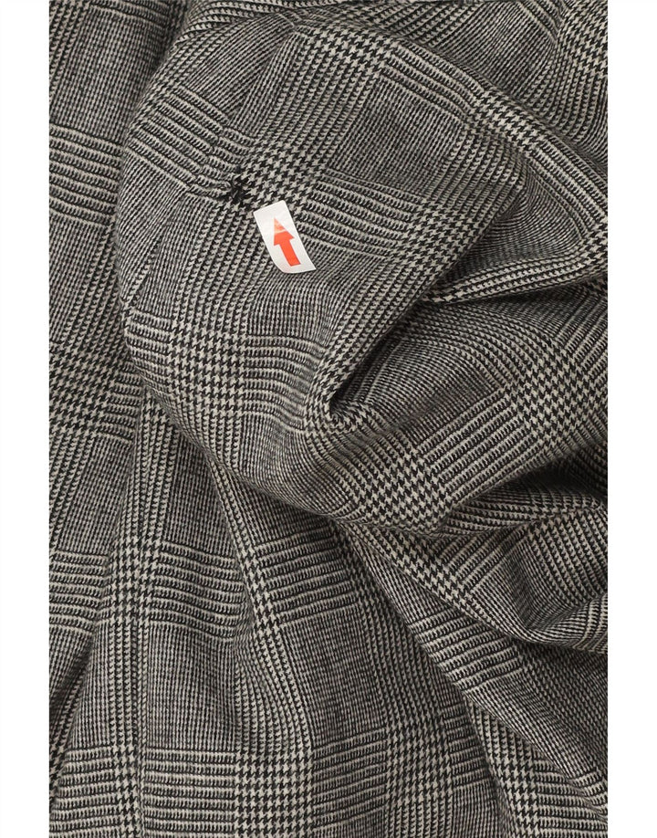 Vintage γυναικείο μακρυμάνικο σακάκι UK 18 XL Grey Houndstooth