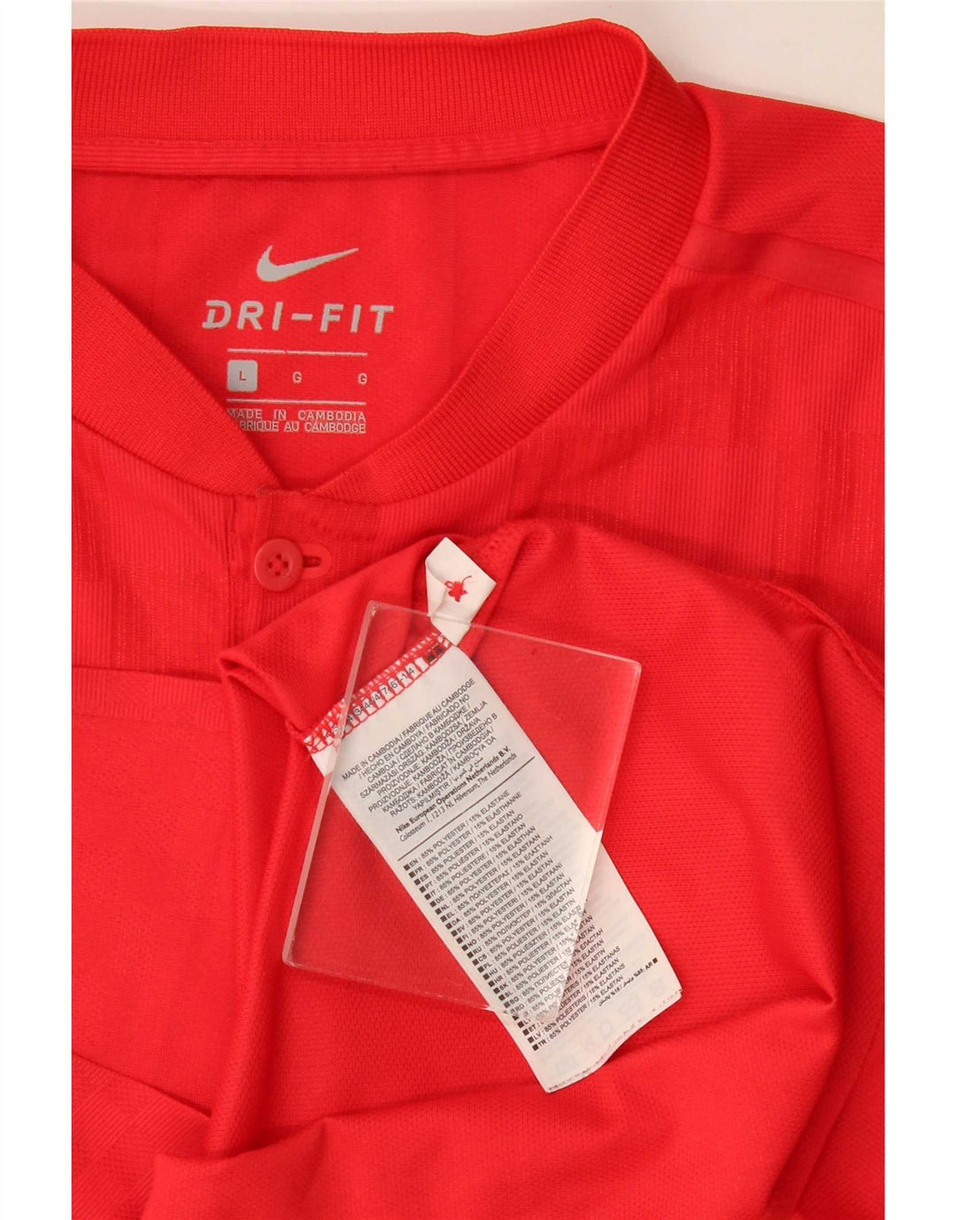 Ανδρικό T-Shirt Nike Dri Fit Top μεγάλο κόκκινο πολυεστέρα