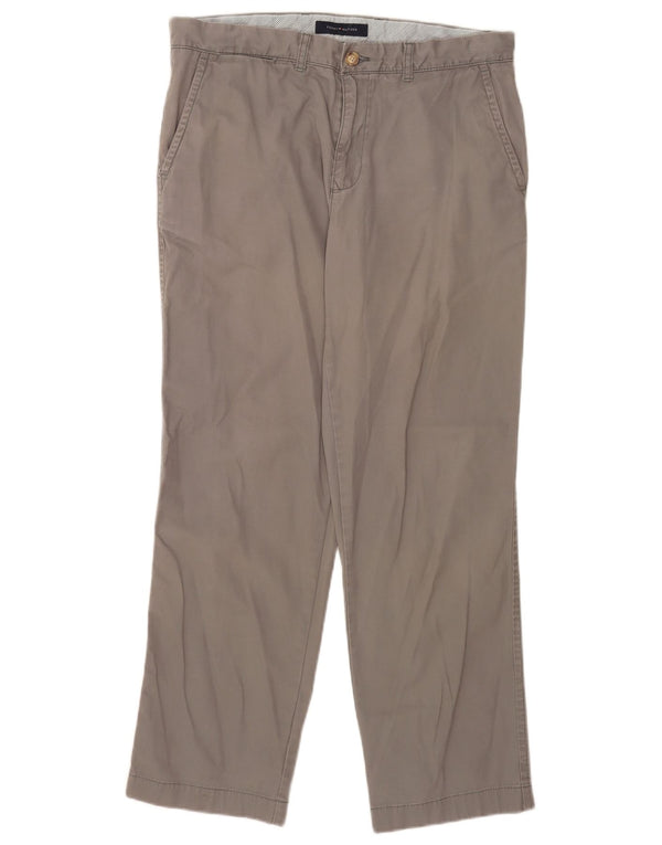 Tommy Hilfiger Ανδρικό παντελόνι Chino με κανονική εφαρμογή W34 L30 Γκρι βαμβακερό