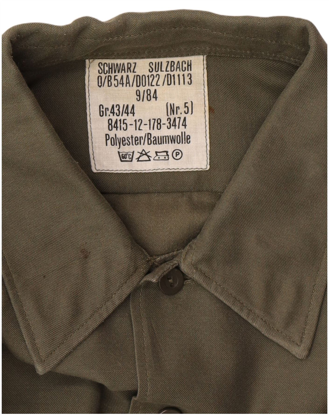 Vintage Ανδρικό Πουκάμισο 43/44 XL Χακί Πολυεστέρας