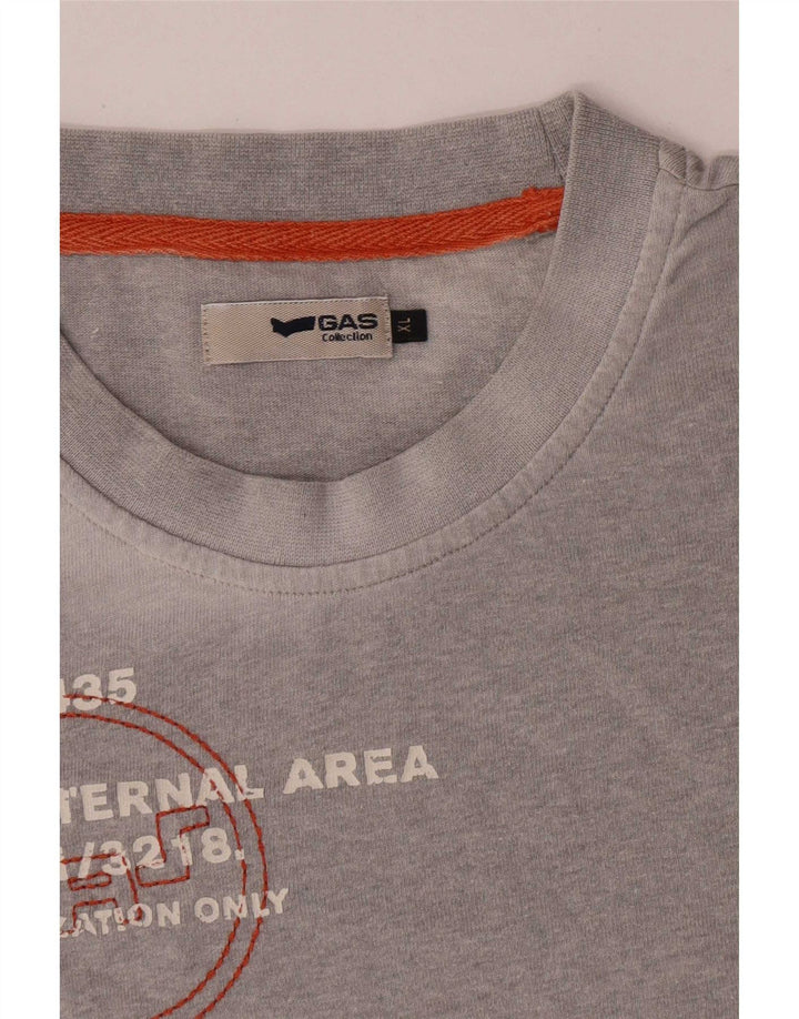 Ανδρικό γραφικό T-Shirt Gas Top XL Grey Colourblock