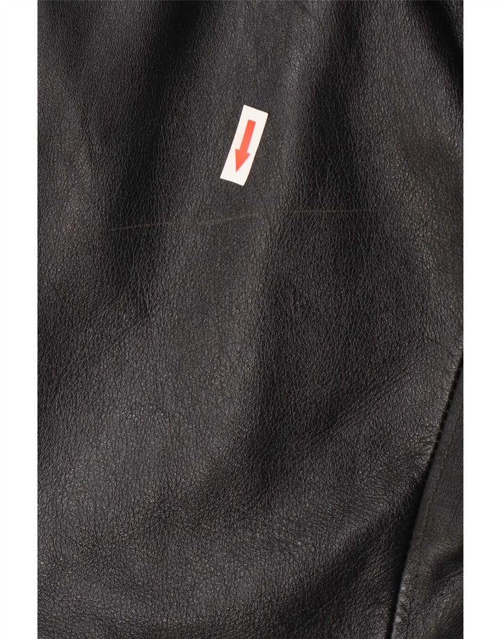 Vintage Γυναικείο Δερμάτινο Μπουφάν UK 10 Small Black