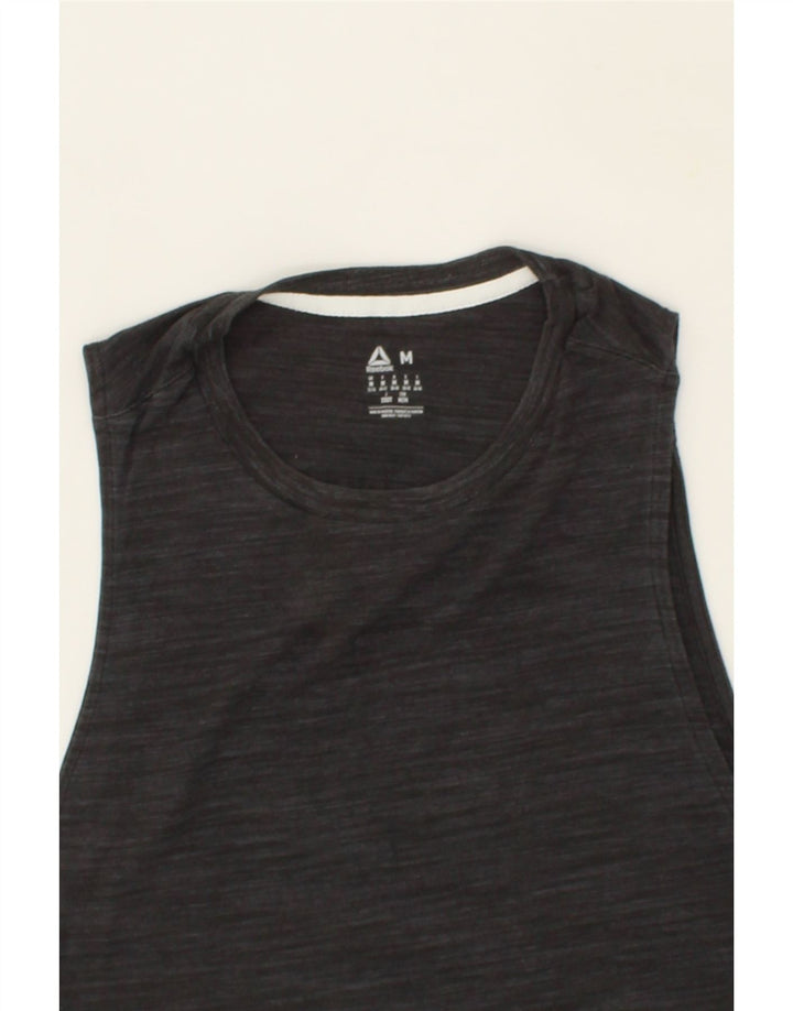 REEBOK Womens Vest Top UK 12/14 Medium Grey Vintage Reebok and Second-Hand Reebok from Messina Hembry 