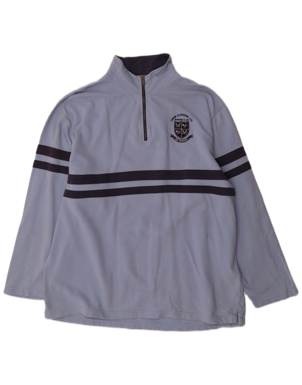 Ανδρική φούτερ με φερμουάρ Crew Clothing Jumper 2XL Blue Colourblock Cotton