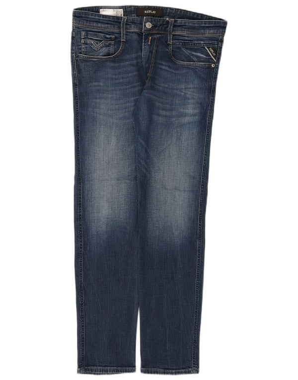 Replay Womens Slim Jeans W33 L29 Blue