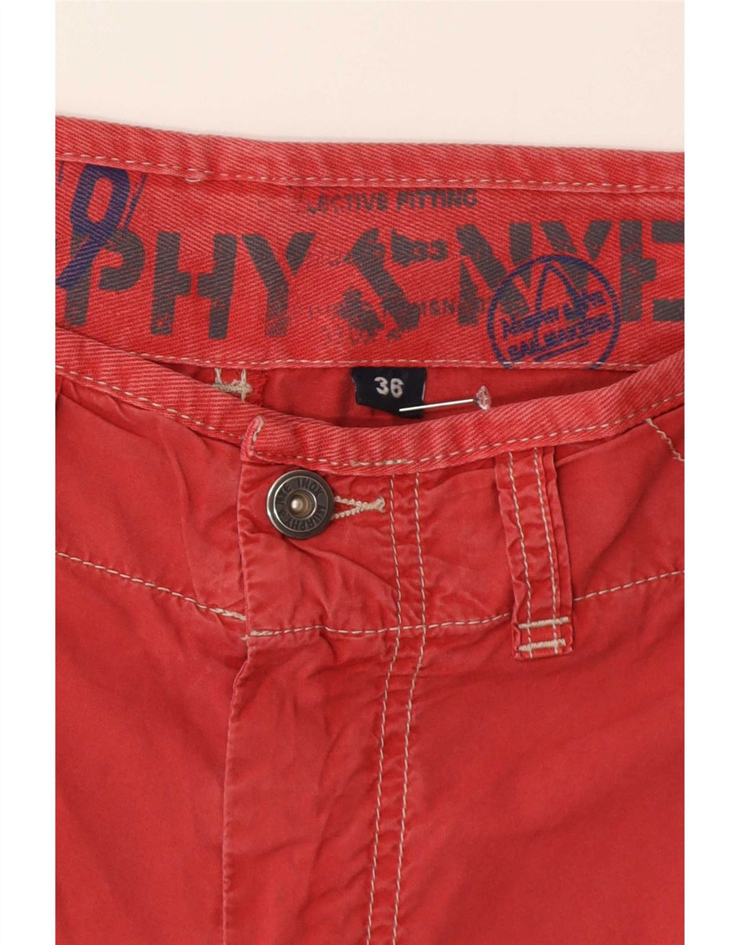 Murphy & Nye Ανδρικό σορτς Chino W36 μεγάλο κόκκινο βαμβακερό