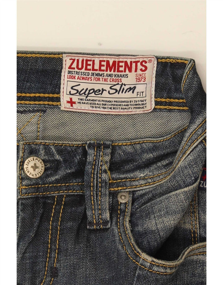 Zu Elements Womens Distressed Skinny Jeans W26 L31 Blue Cotton
