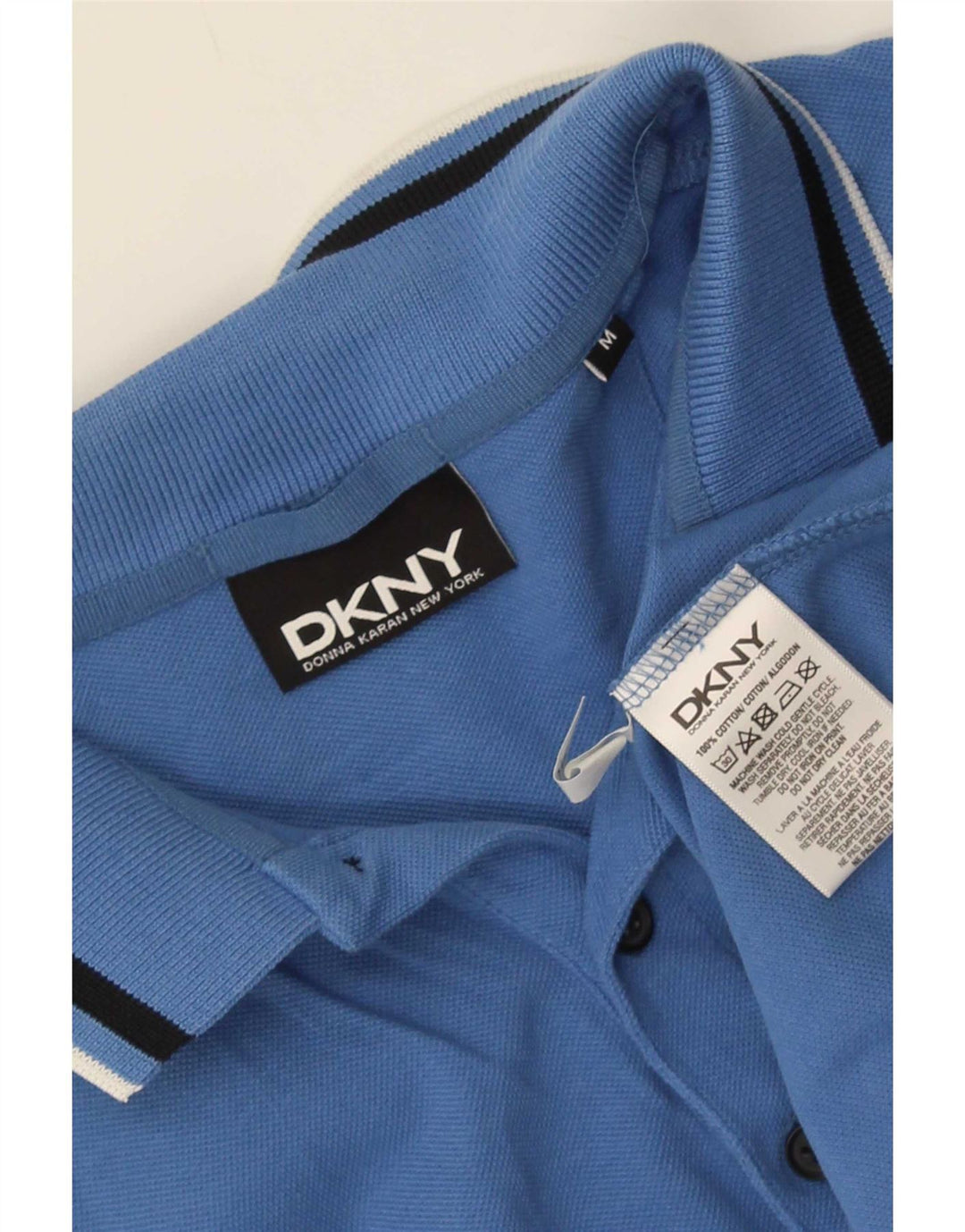 Ανδρικό μπλουζάκι πόλο Dkny Βαμβακερό μεσαίο μπλε ριγέ