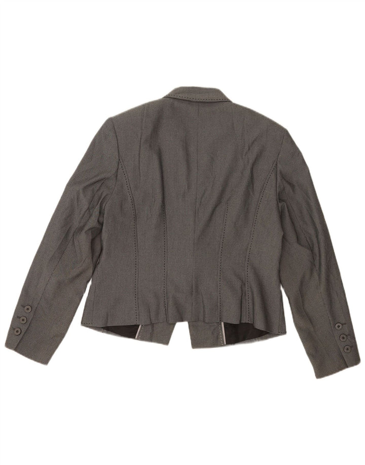 Marks & Spencer Γυναικείο μπουφάν σακάκι 1 κουμπιού UK 14 Medium Grey Polyester