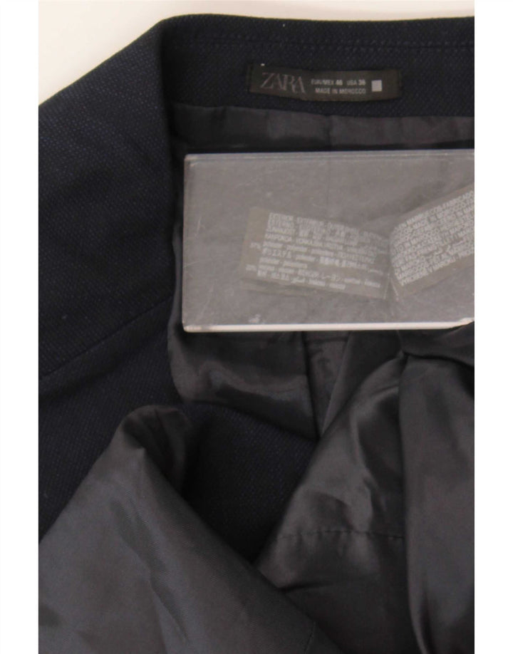 Zara Ανδρικό σακάκι μπλέιζερ με 2 κουμπιά EU 46 Small Navy Blue Polyester