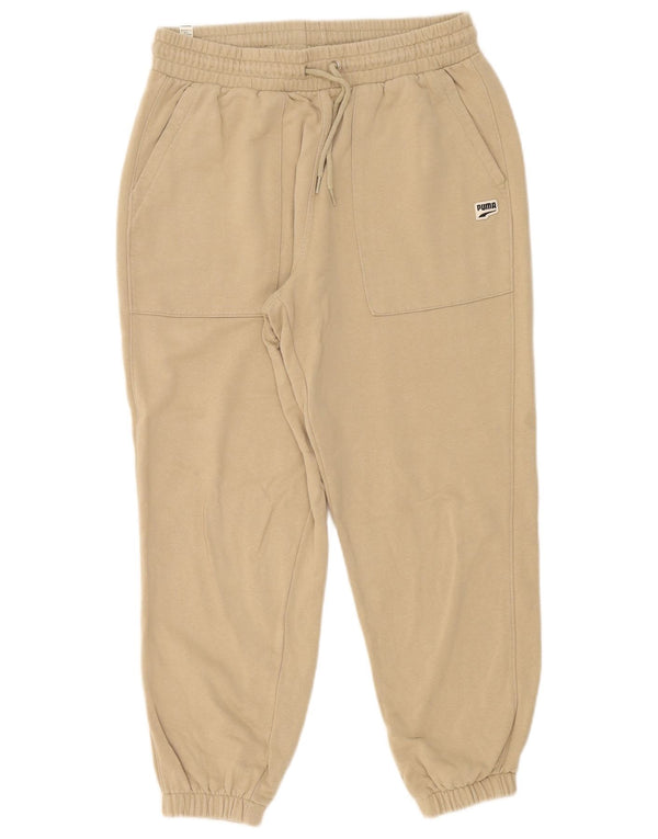 Puma Γυναικεία φόρμα Crop Παντελόνι Joggers UK 14 μεσαίο μπεζ βαμβακερό
