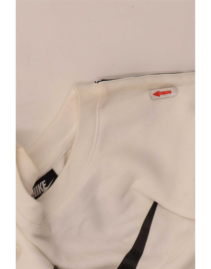Ανδρικό γραφικό φούτερ Nike Jumper μεγάλο λευκό βαμβακερό