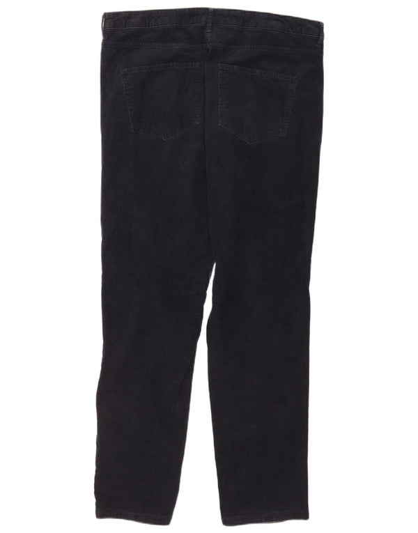 Marks & Spencer γυναικείο κωνικό κοτλέ παντελόνι UK 18 XL W36 L29 Navy Blue