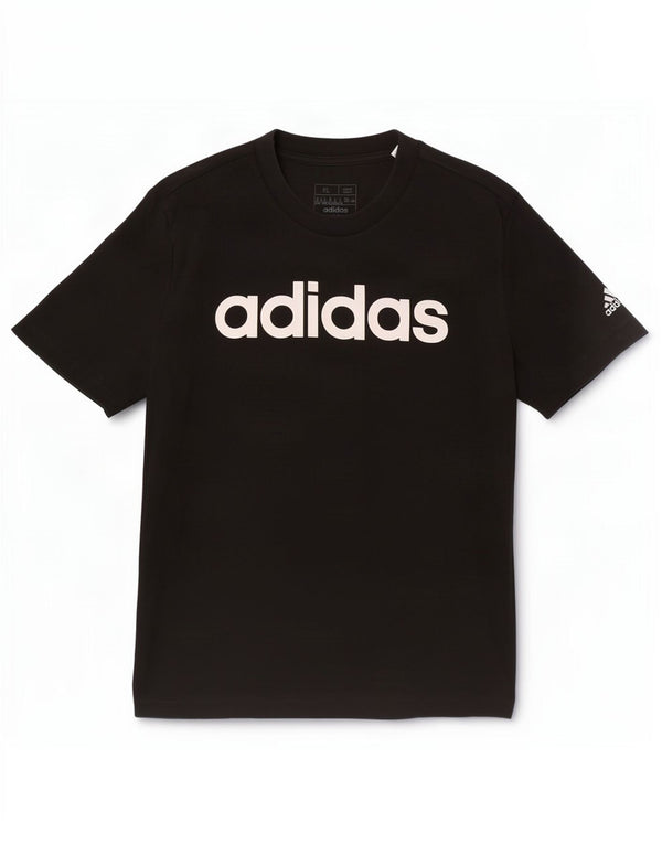 Γυναικείο γραφικό μπλουζάκι Adidas Slim Fit Top UK 20/22 XL Μαύρο βαμβακερό