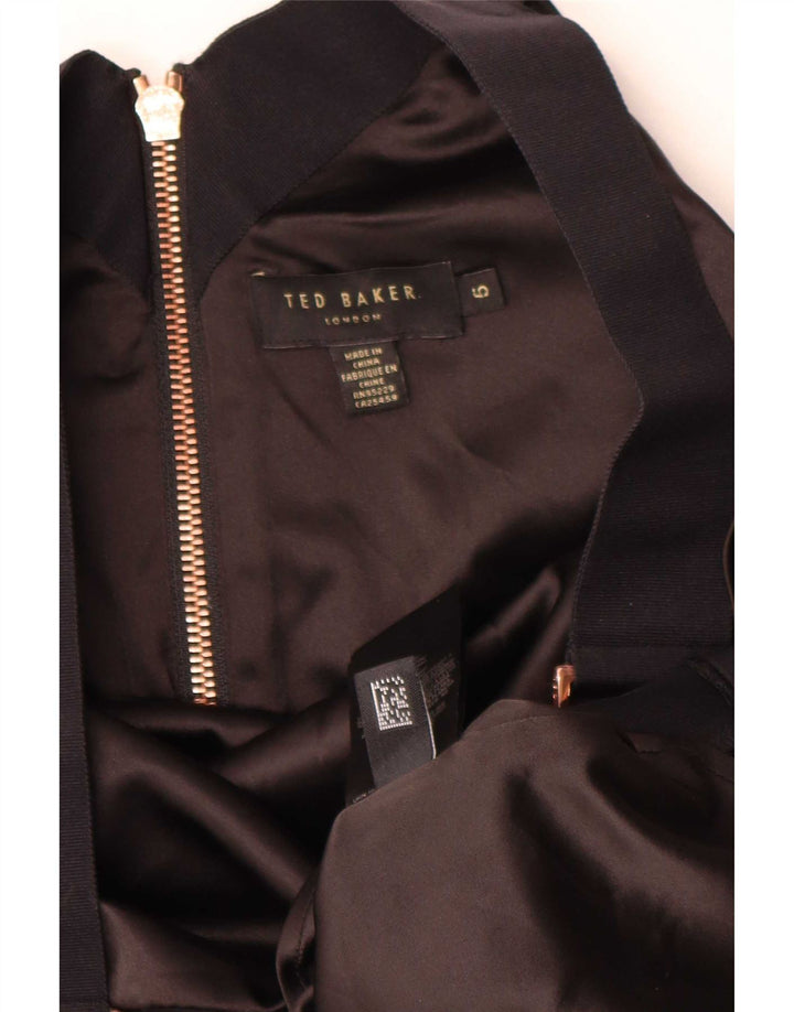 Ted Baker Γυναικείο Αμάνικο Φόρεμα Bodycon Μέγεθος 5 XL Μαύρο Πολυεστέρας