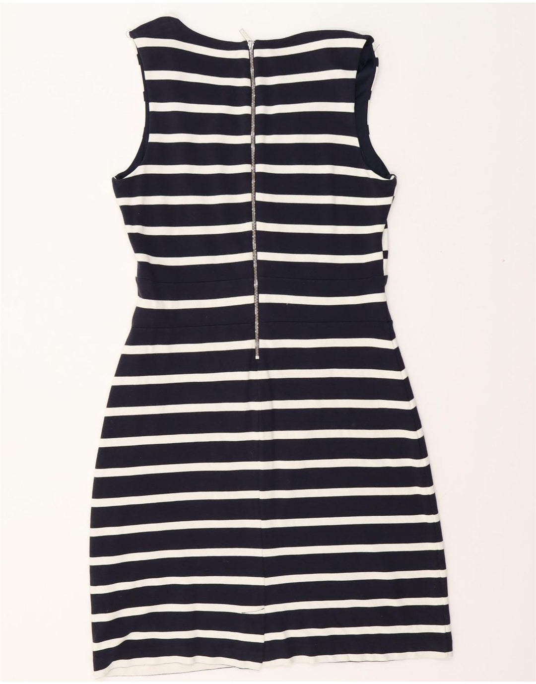 TOMMY HILFIGER Γυναικείο αμάνικο φόρεμα UK 14 μεγάλο λευκό ριγέ