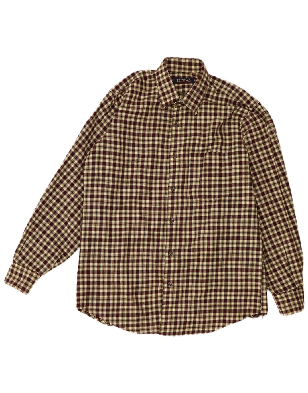 Ανδρικό φανελένιο πουκάμισο VINTAGE μεσαίο πολύχρωμο καρό