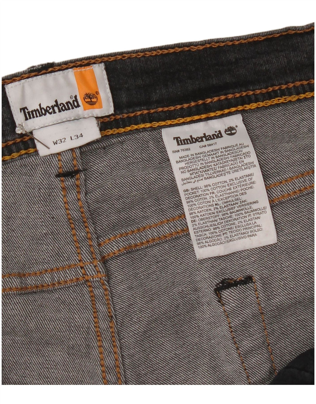 Ανδρικό τζιν Timberland Slim W32 L34 Γκρι βαμβακερό