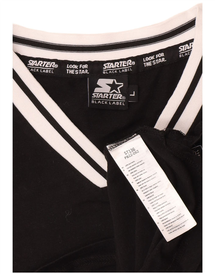 Starter Ανδρικό T-Shirt BLACK LABEL Top μεγάλο μαύρο βαμβακερό