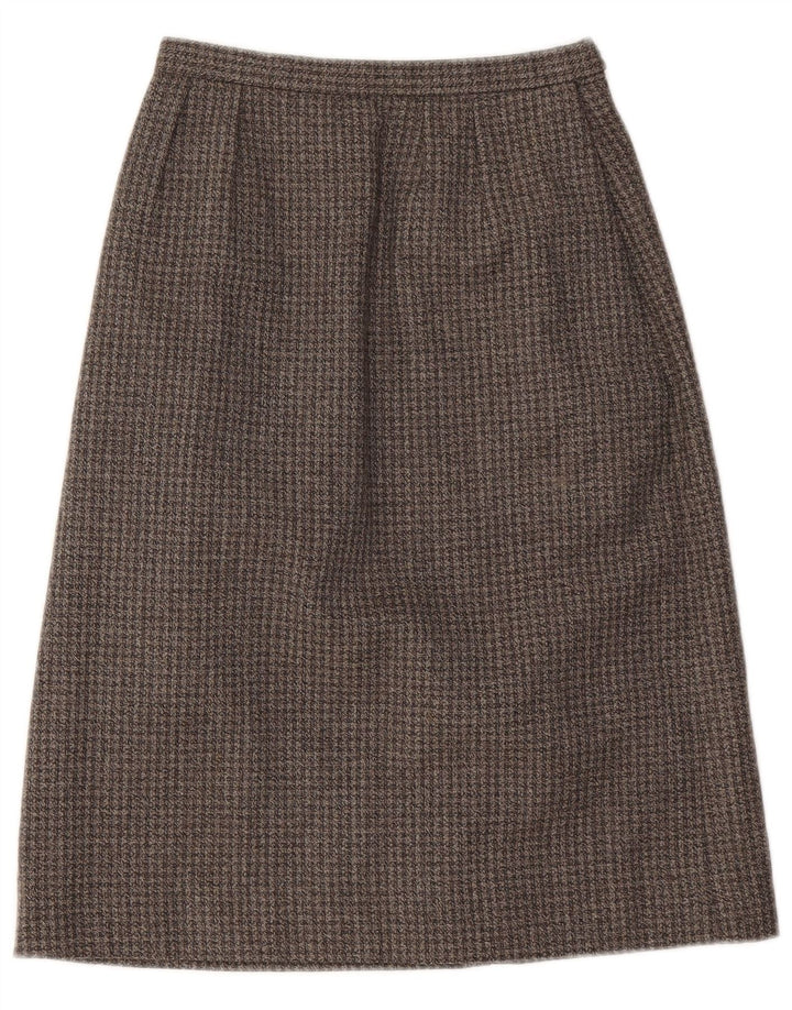 Vintage γυναικεία φούστα σε γραμμή Α W22 2XS Γκρι Houndstooth