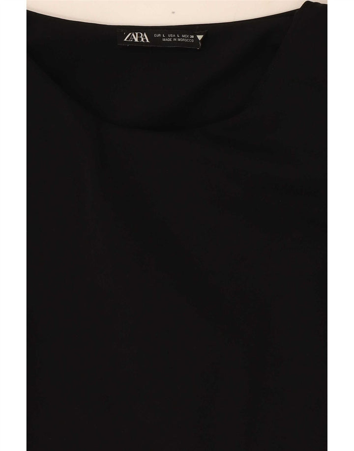 Zara γυναικείο αμάνικο κορμάκι UK 14 Large Black Polyamide