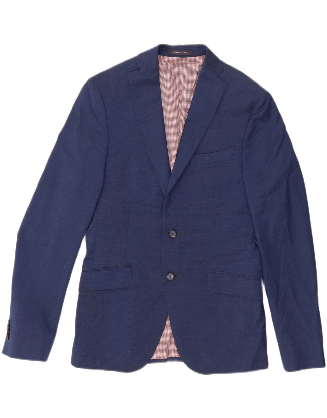 Zara Ανδρικό σακάκι μπλέιζερ με 2 κουμπιά EU 46 Small Blue Wool