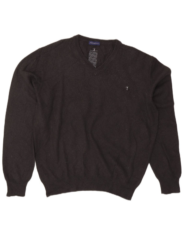 Ανδρικό πουλόβερ Trussardi Jeans με V λαιμόκοψη 3XL Γκρι