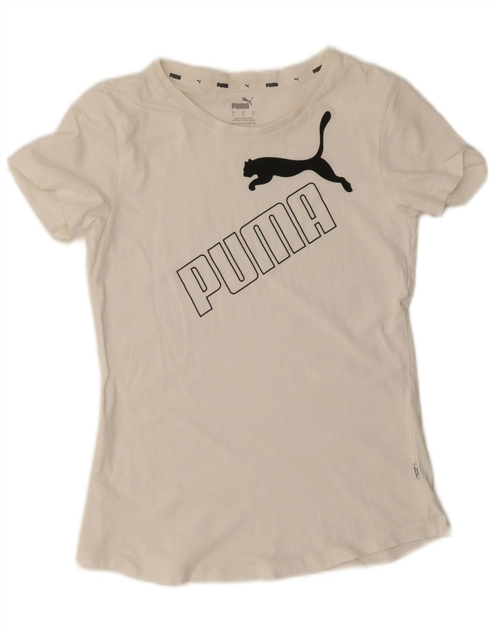 Γυναικείο γραφικό μπλουζάκι Puma Top UK 10 Small White