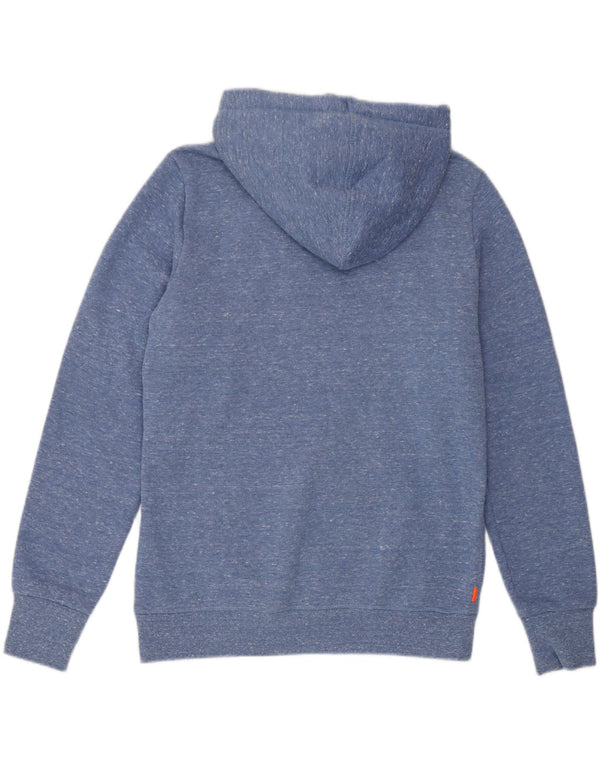 Superdry γυναικεία γραφικά κουκούλα UK 14 Large Blue Flecked Polyester