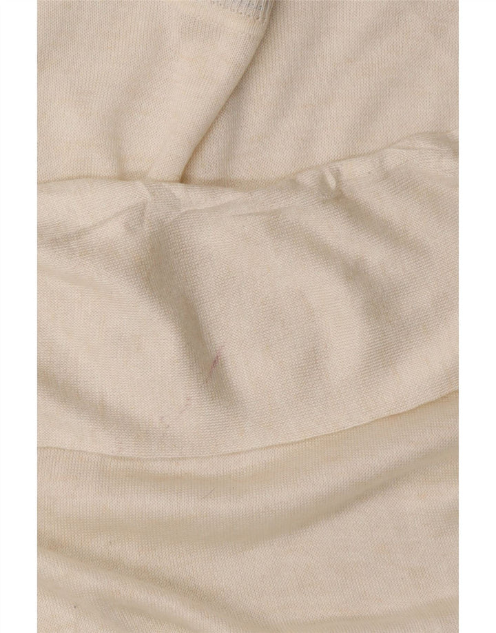 ZARA Γυναικείο πουλόβερ με λαιμόκαυστο UK 14 Medium White