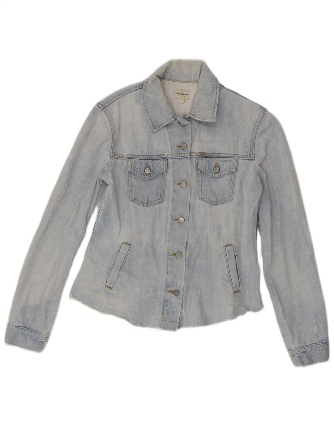 Calvin Klein Jeans Γυναικείο Τζιν Μπουφάν UK 10 Small Blue Cotton