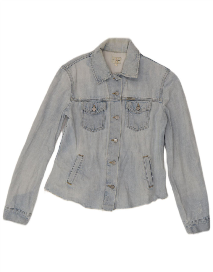 Calvin Klein Jeans Γυναικείο Τζιν Μπουφάν UK 10 Small Blue Cotton