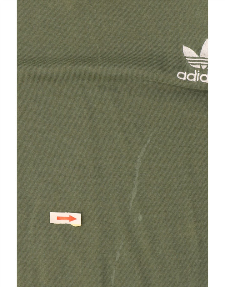 Ανδρικό T-Shirt Adidas Top Μεσαίο πράσινο βαμβακερό