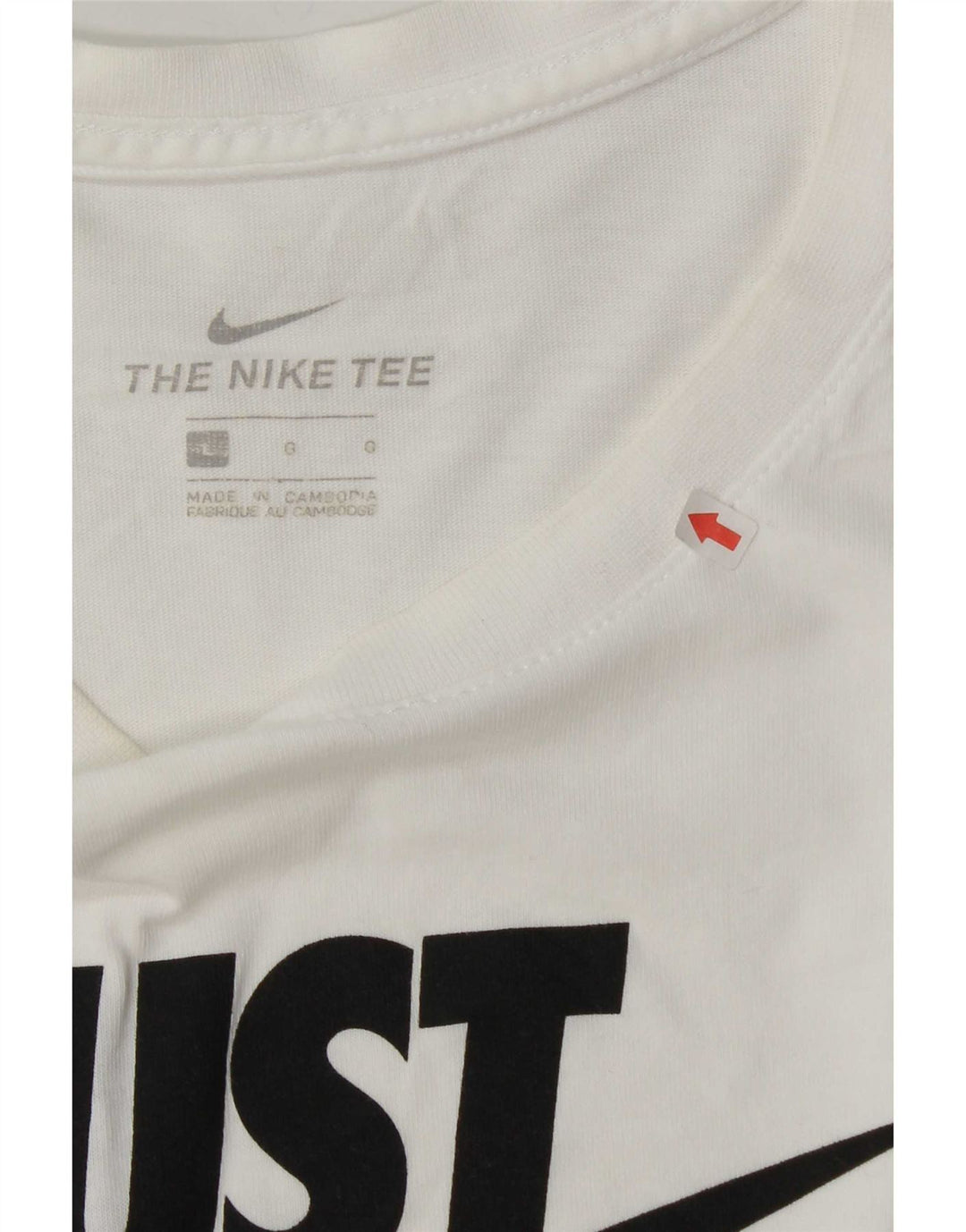 Ανδρικό γραφικό μπλουζάκι Nike, μεγάλο λευκό βαμβακερό