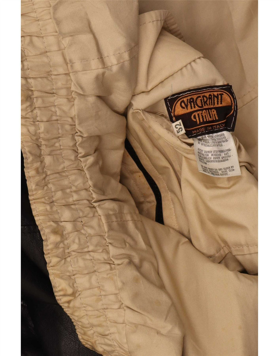 Vagrant Ανδρικό Δερμάτινο Μπουφάν IT 52 XL Μαύρο