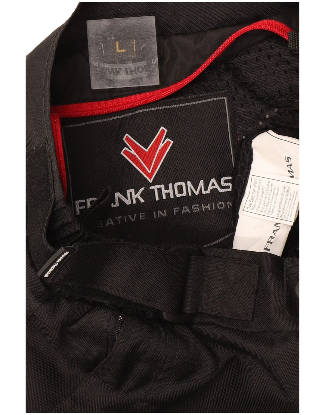 Frank Thomas Ανδρική Μοτοσικλέτα Windbreaker Παντελόνι Μεγάλο W34 L31 Μαύρο